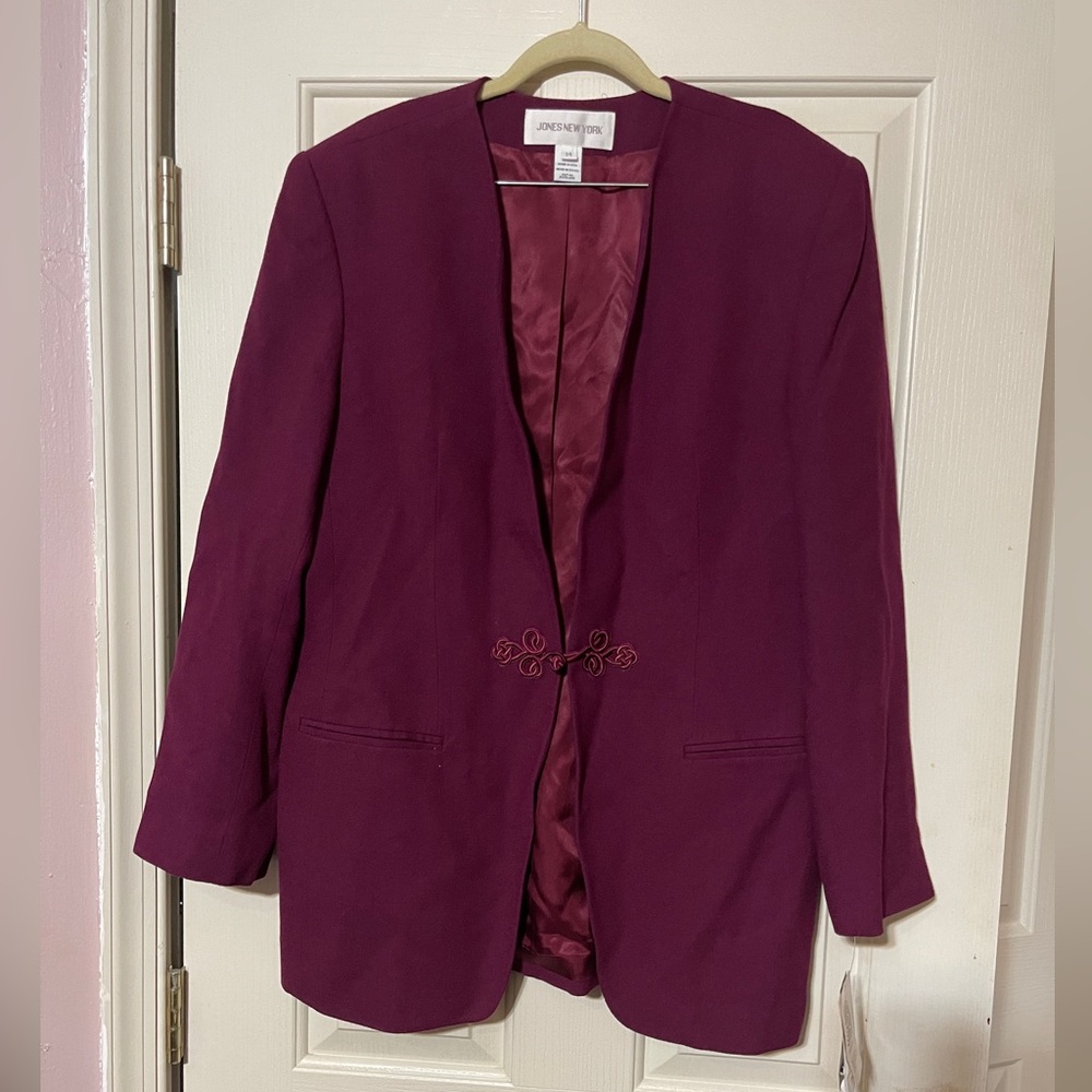 Royal purple hip length jacket